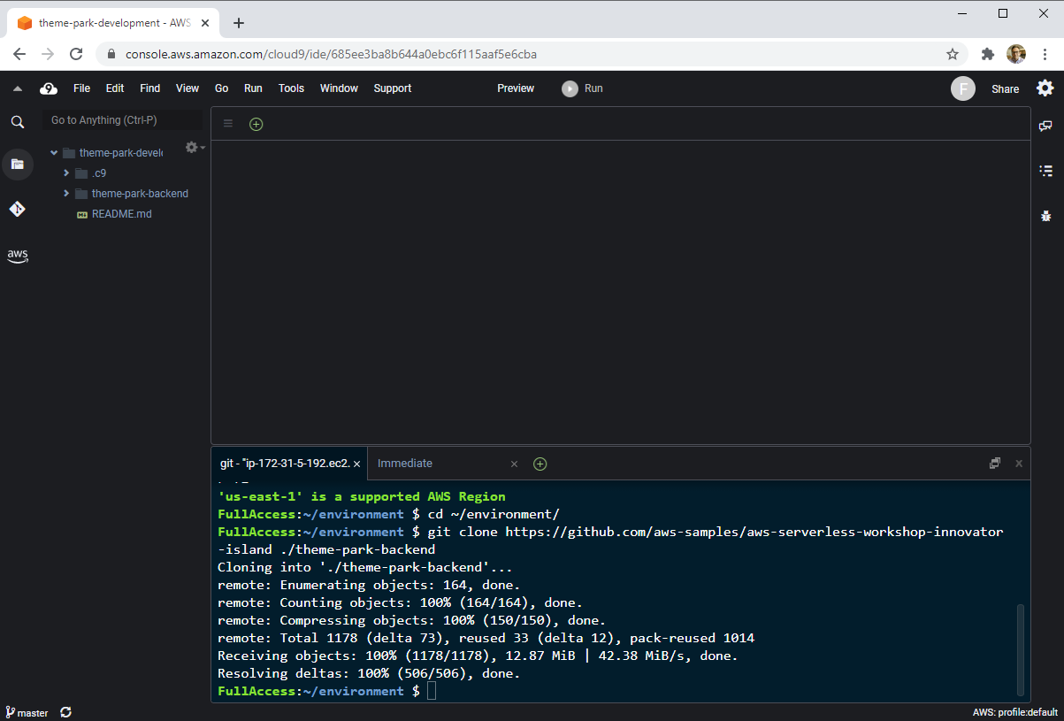 Module 0 Cloud9 clone