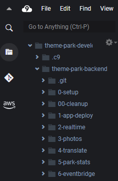Module 0 Cloud9 backend files